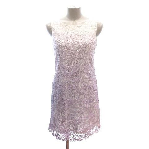 中古 レディ Rady ワンピース ひざ丈 ノースリーブ 総レース 刺繍 グラデーション M 白 ホワイト 紫 パープル Ct レディース ベクトル 古着 195 ブランド古着販売のベクトル 通販 Yahoo ショッピング