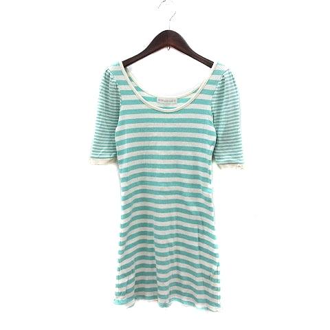 中古 トランテアン ソン ドゥ モード 31 Sons De Mode ワンピース ミニ Uネック ボーダー 五分袖 リブ 36 青 ブルー Mn レディース ベクトル 古着 195 ブランド古着販売のベクトル 通販 Yahoo ショッピング