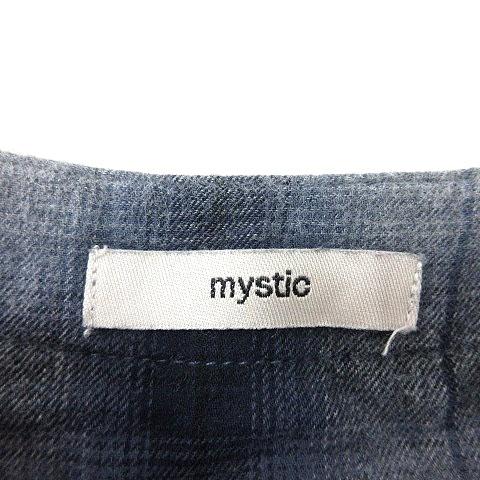 中古 ミスティック Mystic ワンピース ひざ丈 チェック 長袖 グレー 紺 ネイビー Mn レディース ベクトル 古着 195 ブランド古着販売のベクトル 通販 Yahoo ショッピング
