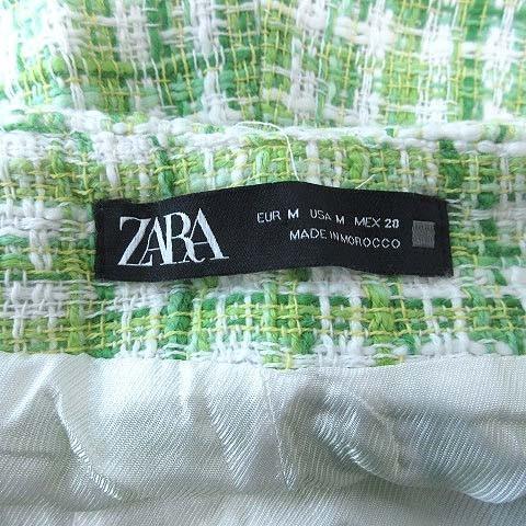 ザラ Zara ショートパンツ ツイード ハイウエスト チェック M 緑 グリーン Ct レディース 195 ブランド古着販売のベクトル 通販 Yahoo ショッピング