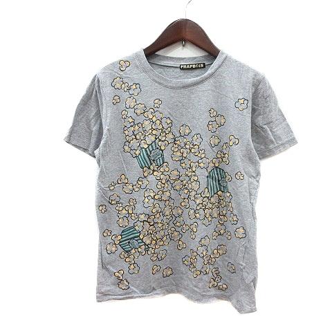 中古 フラボア Frapbois カットソー Tシャツ クルーネック プリント 半袖 1 グレー Mn レディース ベクトル 古着 195 ブランド古着販売のベクトル 通販 Yahoo ショッピング
