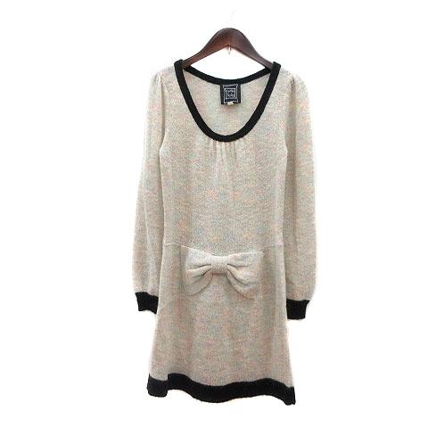 シンシアローリー Cynthia Rowley ワンピース ニット ミニ ライン 長袖 2 ライトベージュ Mn レディース 195 ブランド古着販売のベクトル 通販 Yahoo ショッピング