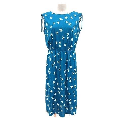 ルーニィ Lounie ワンピース ロング ノースリーブ 総柄 40 青 ブルー Ct レディース 195 ブランド古着販売のベクトル 通販 Yahoo ショッピング