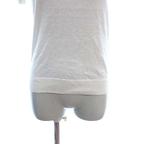 中古 エージーバイアクアガール Ag By Aquagirl ニット カットソー クルーネック 半袖 白 全てのアイテム ホワイト M ブラック レディース 古着 Ct 黒 ベクトル