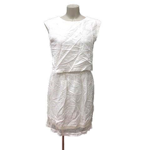 シンプリシテェ Simplicite ワンピース ひざ丈 ノースリーブ 白 ホワイト Yk レディース 195 ブランド古着販売のベクトル 通販 Yahoo ショッピング