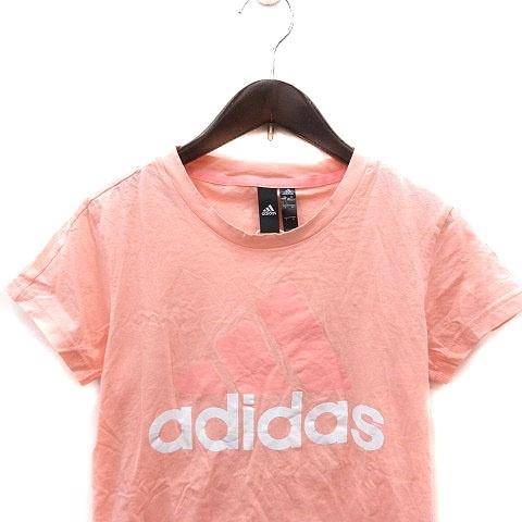 アディダス Adidas Tシャツ カットソー クルーネック プリント 半袖 L ピンク 白 ホワイト Ms レディース 195 ブランド古着販売のベクトル 通販 Yahoo ショッピング