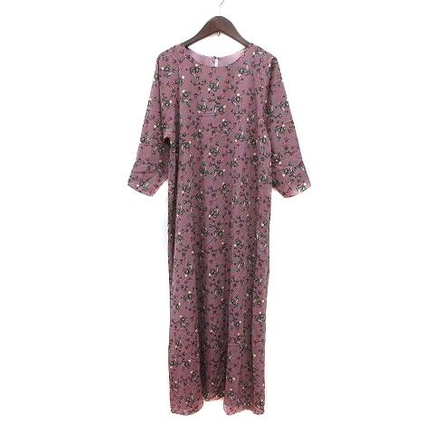 中古 アルシーヴ Archives ワンピース ロング 花柄 七分袖 紫 パープル Mn レディース ベクトル 古着 195 ブランド古着販売のベクトル 通販 Yahoo ショッピング
