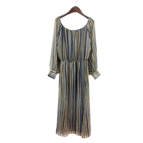 中古 アルシーヴ Archives ワンピース ロング ストライプ 長袖 紺 ネイビー Mn レディース ベクトル 古着 195 ブランド古着販売のベクトル 通販 Yahoo ショッピング