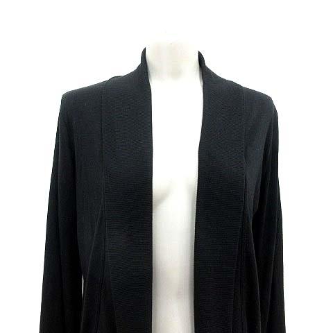 中古 ニコルセレクション Nicole Selection カーディガン ニット 前開き 長袖 M 黒 ブラック Yk レディース ベクトル 古着 新作商品