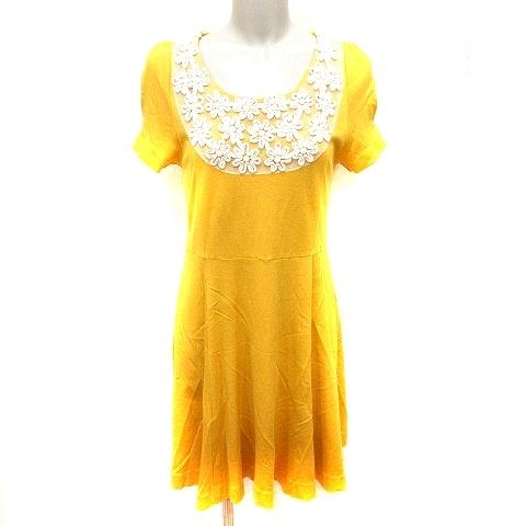 ドーリーガールバイアナスイ Dolly Girl By Anna Sui ワンピース Aライン ひざ丈 半袖 刺繍 2 黄色 イエロー Rt レディース 195 ブランド古着販売のベクトル 通販 Yahoo ショッピング