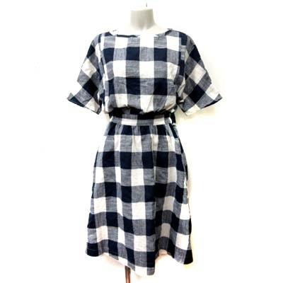 アズノウアズ ピンキー As Know As Pinky ロングワンピース 五分袖 ギンガムチェック F 紺 ネイビー Yi レディース 195 ブランド古着販売のベクトル 通販 Yahoo ショッピング