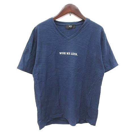 アズールバイマウジー Azul By Moussy Tシャツ カットソー 半袖 Vネック ロゴ刺繍 S 紺 ネイビー Ct メンズ 195 ブランド古着販売のベクトル 通販 Yahoo ショッピング