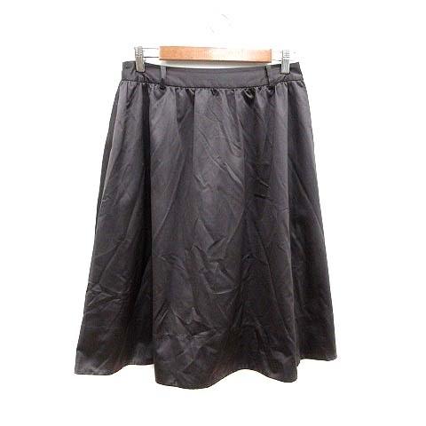 セオリー theory フレアスカート ミモレ ロング 2 茶 ブラウン /YK  