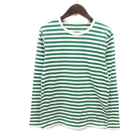 マカフィー Macphee トゥモローランド Tシャツ カットソー クルーネック ボーダー 長袖 1 緑 グリーン 白 ホワイト Ms レディース 195 ブランド古着販売のベクトル 通販 Yahoo ショッピング