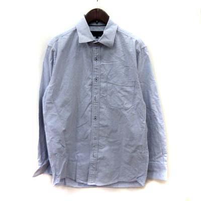 ジョセフアブード JOSEPH ABBOUD シャツ 長袖 総柄 M 紺 ネイビー /YI