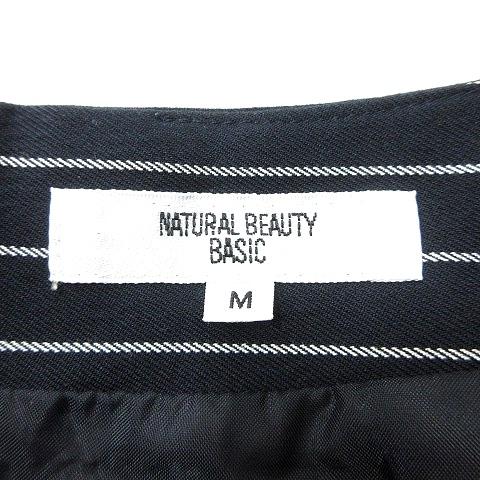 ナチュラルビューティーベーシック NATURAL BEAUTY BASIC タイトスカート ミニ ストライプ M 紺 ネイビー /MN レディース｜vectorpremium｜05