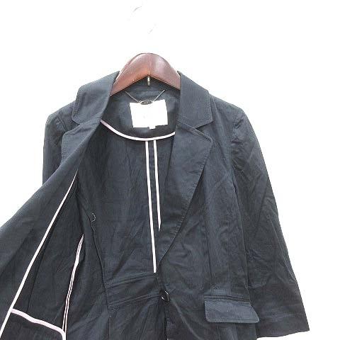 エフデ ef-de テーラードジャケット 七分袖 シングル 9 黒 ブラック /CT レディース｜vectorpremium｜05