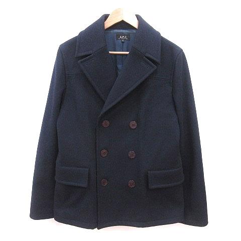 A.P.C. アーペーセー テーラードジャケット ダブル ウール 総裏地 S 紺 