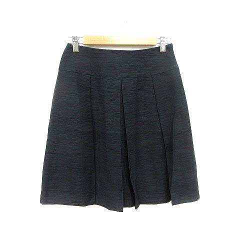 エムプルミエ ブラック M-Premier BLACK プリーツスカート ミニ 36 黒 