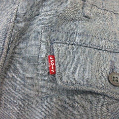 リーバイス Levi's ハーフパンツ ショート ボタンフライ 麻 リネン 28 紺 ネイビー /YI メンズ｜vectorpremium｜06