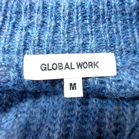 グローバルワーク GLOBAL WORK ニット セーター 長袖 モヘア混 M 青 ブルー /RT  レディース｜vectorpremium｜06