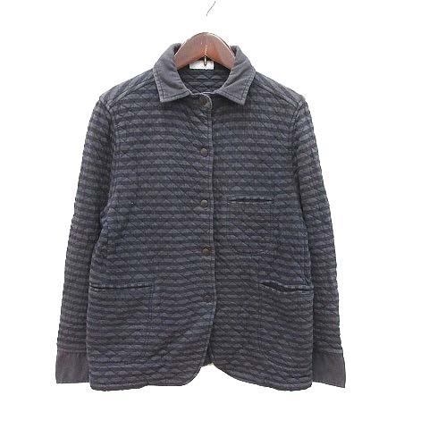 アーメン ARMEN キルティングジャケット ステンカラー 切替 ボーダー 