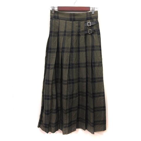 ローリーズファーム LOWRYS FARM プリーツスカート マキシ チェック M 