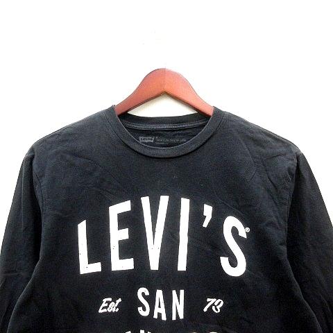 リーバイス Levi's カットソー Tシャツ クルーネック プリント 長袖 M 黒 ブラック /MN メンズ｜vectorpremium｜03