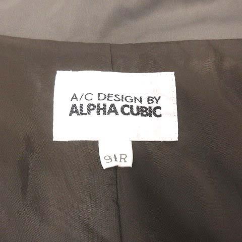 アルファキュービック ALPHA CUBIC A/C DESIGN BY スプリングコート スタンドカラー ジップアップ 総裏地 9AR カーキ /YK レディース｜vectorpremium｜06