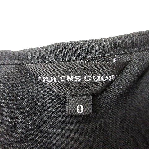 クイーンズコート QUEENS COURT ワンピース ミモレ ロング ノースリーブ フリル 0 黒 ブラック /MN レディース｜vectorpremium｜05