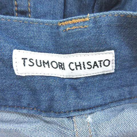 ツモリチサト TSUMORI CHISATO ショートパンツ デニム 刺繍 2 青 ブルー /CT レディース｜vectorpremium｜06