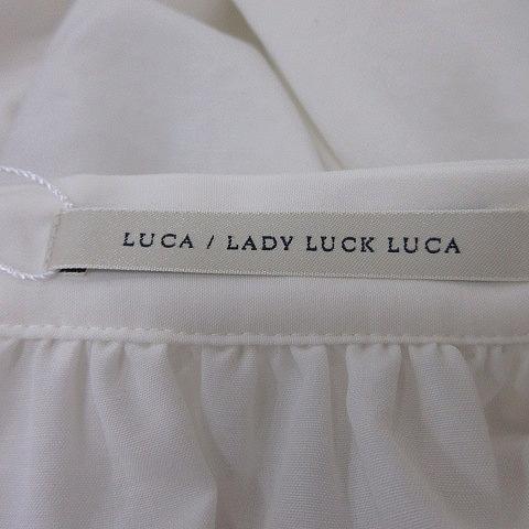未使用品 レディラックルカ LADY LUCK LUCA シャツ ブラウス プルオーバー ベルスリーブ 長袖 1 白 ホワイト /YI レディース｜vectorpremium｜05