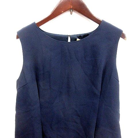 未使用品 ローズバッド ROSE BUD シャツ ブラウス ノースリーブ 1 紺 