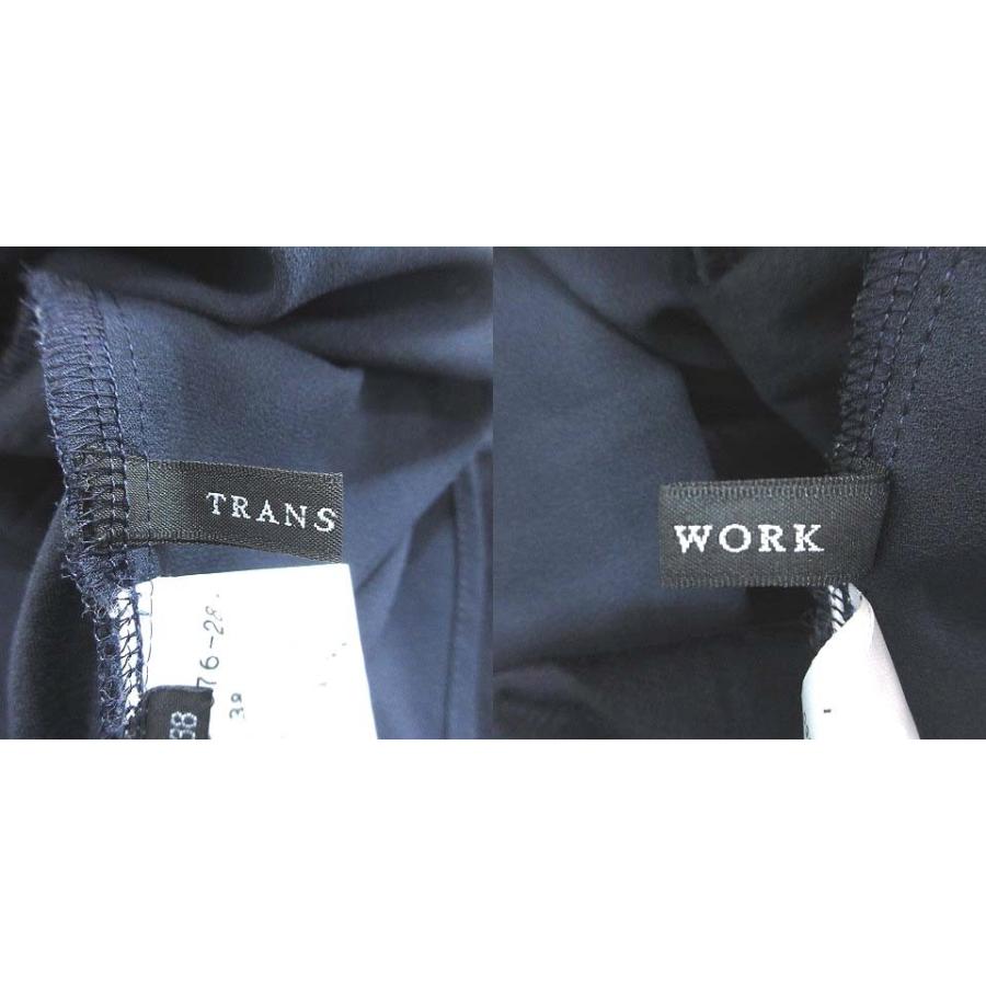 トランスワーク TRANS WORK カットソー 半袖 切替 レース クルー