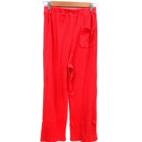 フリークスストア FREAKS STORE パンツ ニット ロング F 赤