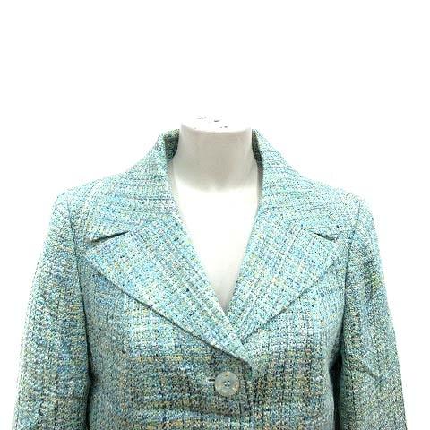 タルボット TALBOTS テーラードジャケット ツイード 総裏地 麻混