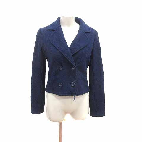 レイビームス Ray Beams チェスターコート ダブル 2way 総裏地 紺