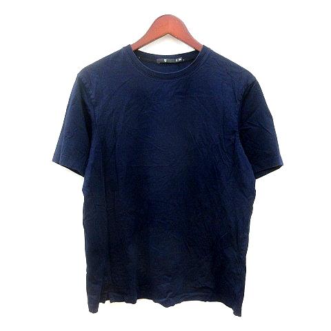 ユニクロ UNIQLO +J カットソー Tシャツ クルーネック 半袖 S 紺 