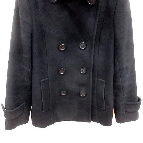 フレームワーク Framework ピーコート 総裏地 ウール カシミヤ混 36 黒