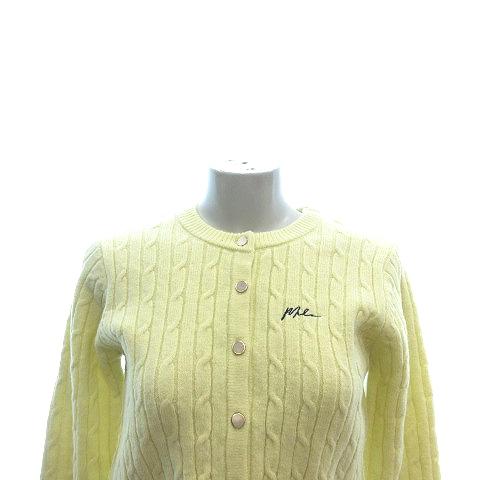 美品✨ERIBE 長袖カーディガン　ウール　イエロー　M 美品✨ERIBE 長袖カーディガン ウール イエロー M eribe エリベの