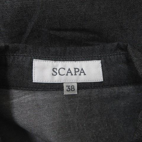 スキャパ SCAPA シャツ ブラウス 半袖 38 黒 ブラック /YI スキャパ SCAPA シャツ ブラウス 半袖 38 黒 ブラック /YI
