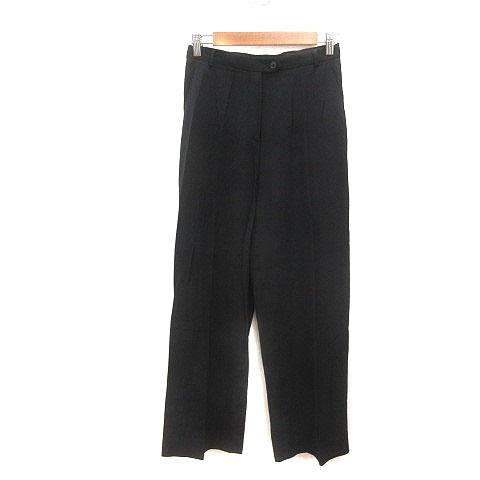 エポカ EPOCA ワイドパンツ ウール ロング 40 黒 ブラック /MS 