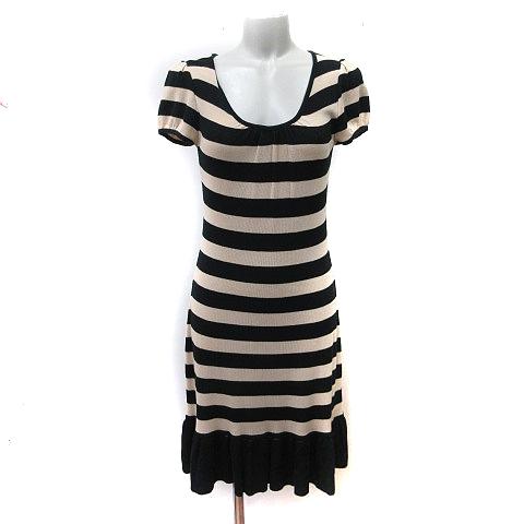 スコットクラブ SCOT CLUB ニットワンピース ひざ丈 ボーダー 半袖 9 