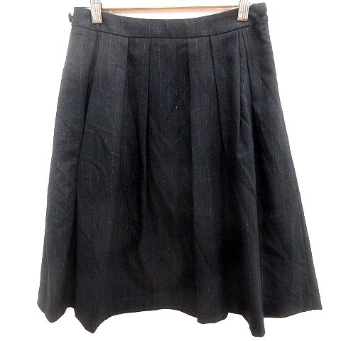 トゥービーシック TO BE CHIC スカート フレア ひざ丈 ストライプ  