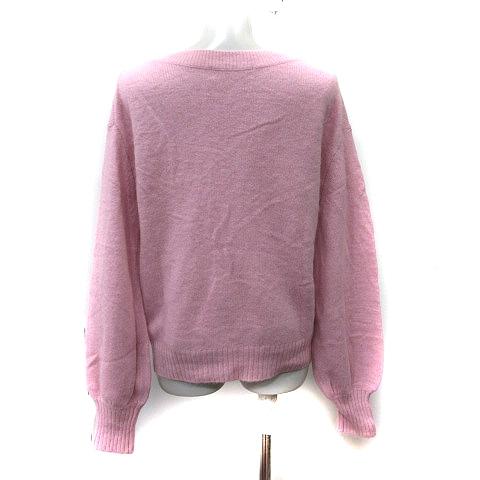RAEY レイ ニット・セーター レディース 【古着】【中古】 レイビームス Ray Beams ニット セーター キーネック 長袖 ピンク /YI