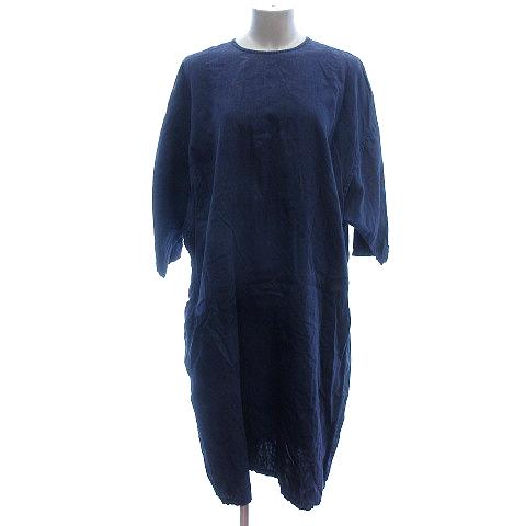 ホームスパン homspun シャツワンピース ロング 麻 リネン ドルマン 