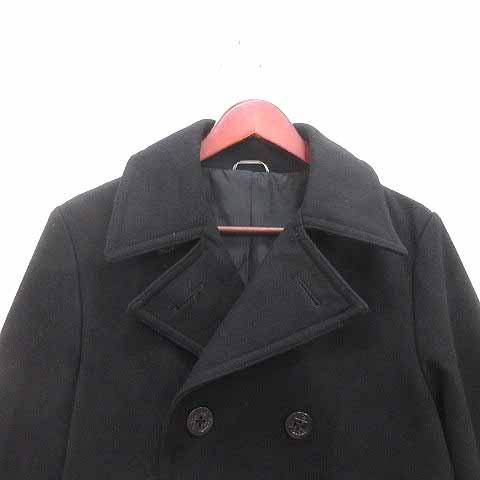 GLOBAL WORK グローバルワーク ピーコート Pコート 総裏地 ウール M 黒