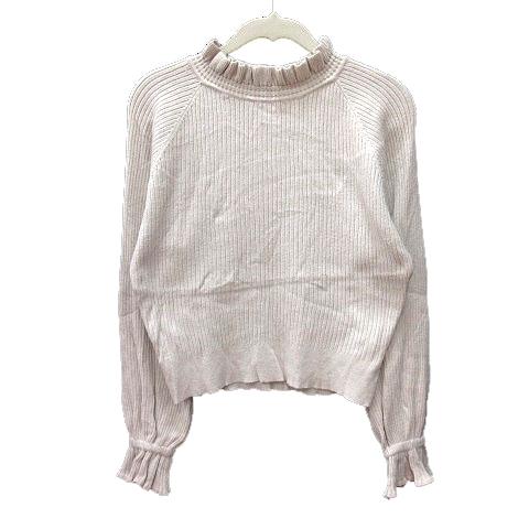 Off-White アイボリー ニットセーター 長袖 グレイル GRL ニット セーター 長袖 リブ M 白 オフホワイト /MN