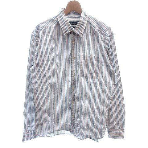 ユーピーレノマ UP renoma ステンカラーシャツ ストライプ 長袖 LL