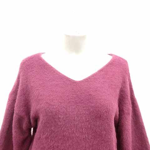 リリーブラウン Lily Brown ニット セーター シャギー Vネック